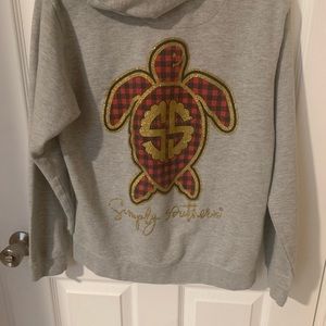 Simply Southern Hoodie - Plaid Turtle - Small
